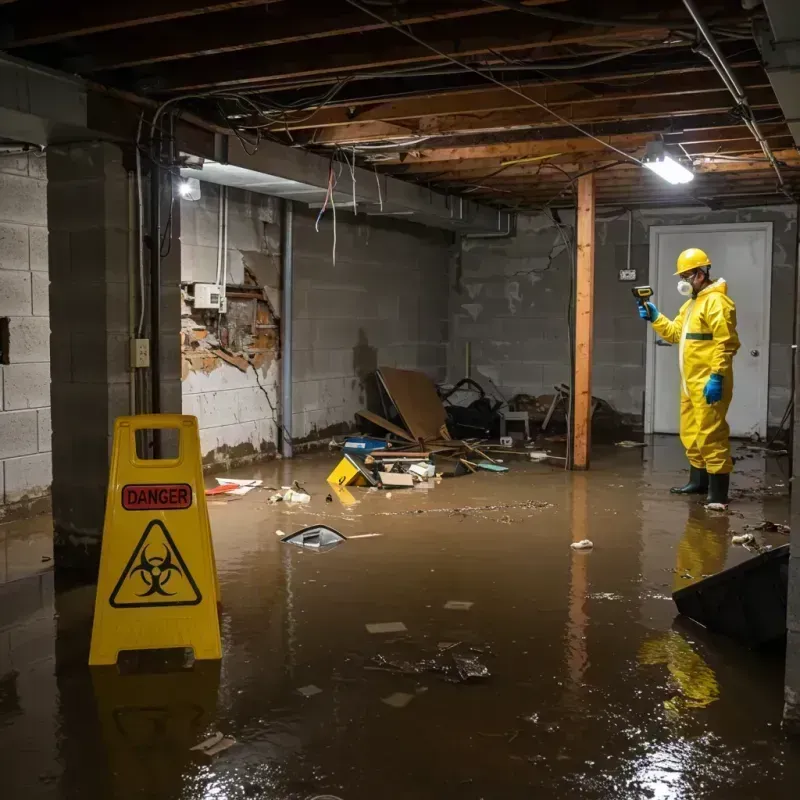 Flooded Basement Electrical Hazard in La Grange, KY Property